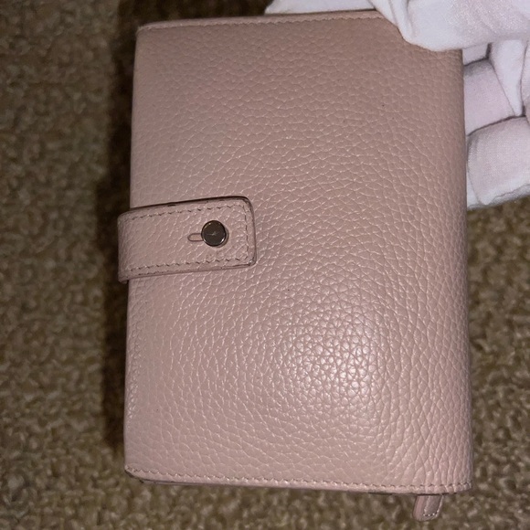 Saint Laurent Pebbled Pink Leather Wallet - Picture 1 of 13